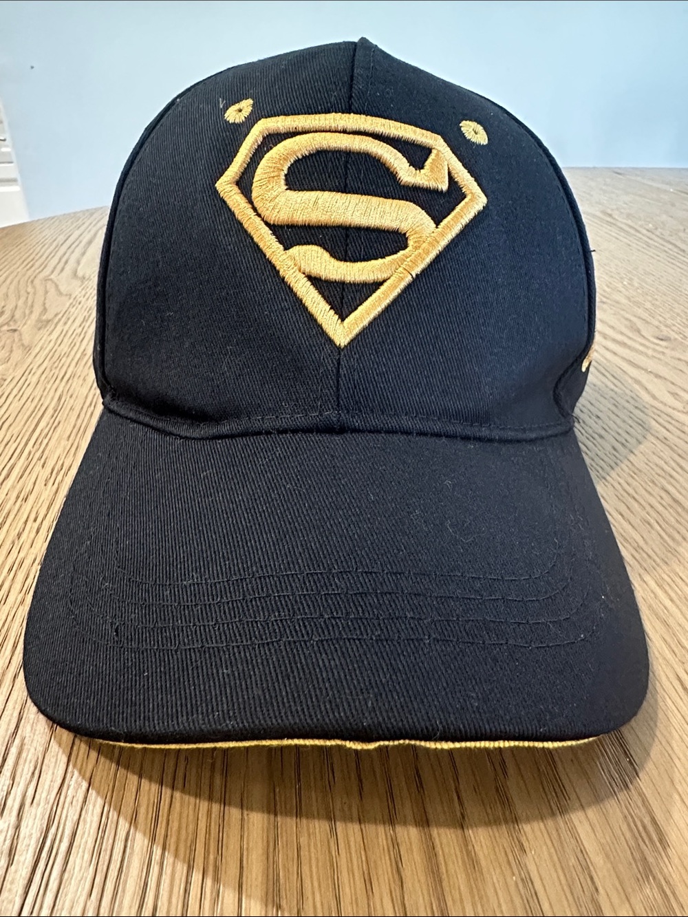 DC Comics Black and Gold Superman Logo Baseball Cap